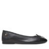 Tommy Hilfiger Балеринки Toe Cap Leather Ballerina FW0FW08759 Черен цвят на ниска цена