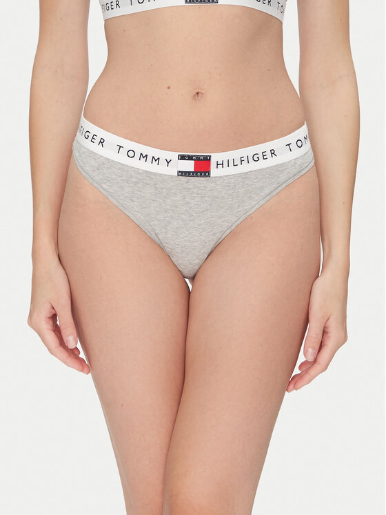 Tommy Hilfiger Бикини тип прашка UW0UW06039 Сив за Жени цена