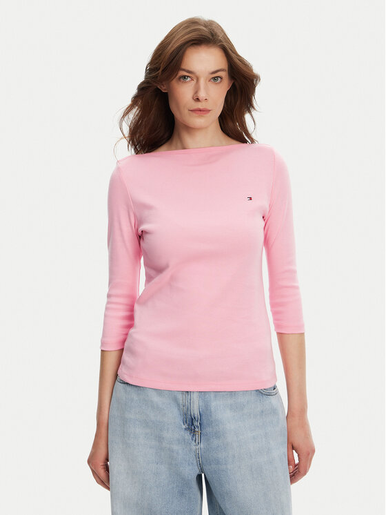 Tommy Hilfiger Блуза New Cody WW0WW40589 Розов Slim Fit за Жени цена