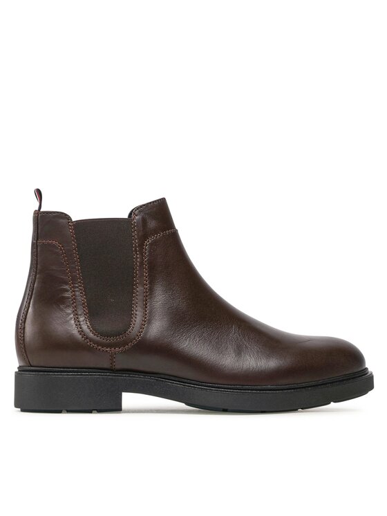 Tommy Hilfiger Боти тип челси Elevated Rounded Lth Chelsea FM0FM04183 Кафяв за Мъже цена