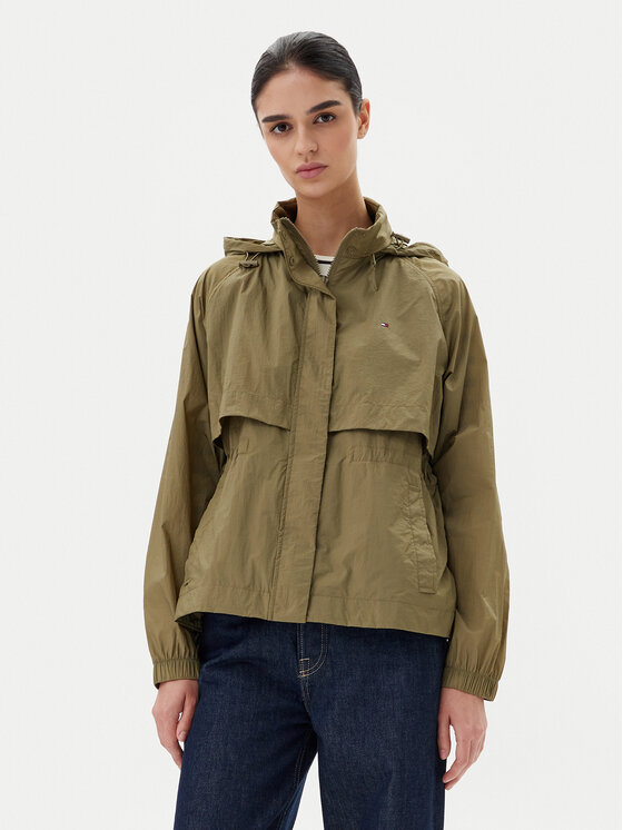 Tommy Hilfiger Ветровка WW0WW46444 Каки Relaxed Fit за Жени цена