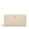 Tommy Hilfiger Голям мъжки портфейл Th Distinct Lrg Za AW0AW17482 Екрю за Жени цена