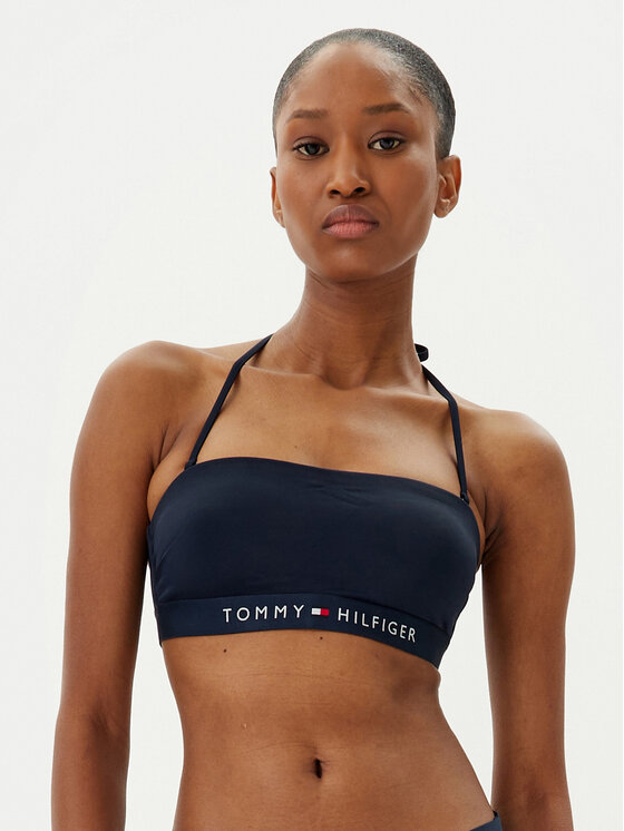 Tommy Hilfiger Горнище на бански UW0UW04136 Тъмносин за Жени цена