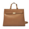 Tommy Hilfiger Дамска чанта Heritage Satchel AW0AW17211 Кафяв за Жени цена
