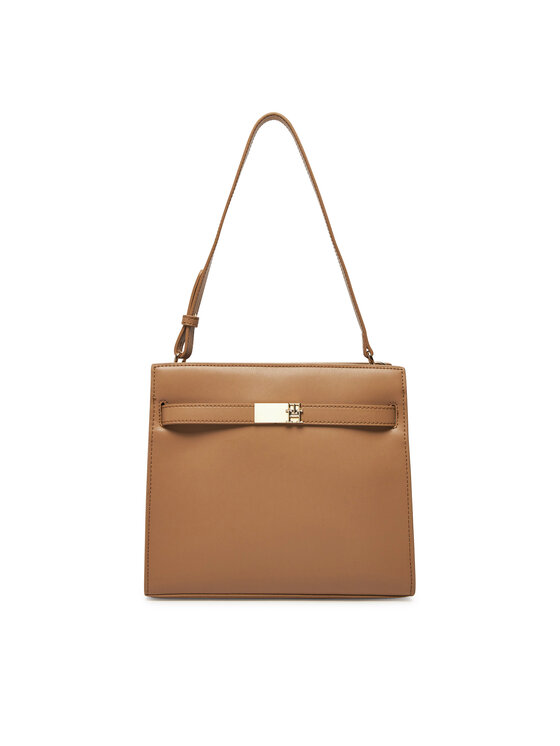 Tommy Hilfiger Дамска чанта Th Heritage Shoulder Bag AW0AW17182 Кафяв за Жени цена