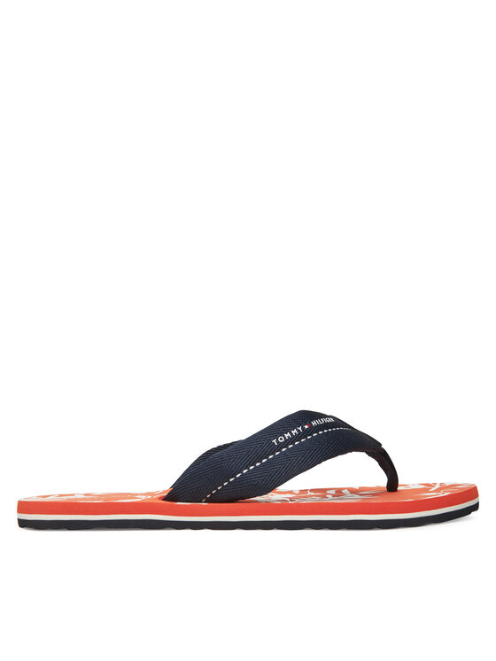 Tommy Hilfiger Джапанки Hilfiger Flw Print Beach Sandal FM0FM05507 Тъмносин за Мъже цена