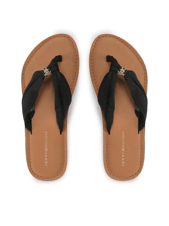 Tommy Hilfiger Джапанки Th Elevated Beach Sandal FW0FW06985 Черен за Жени цена
