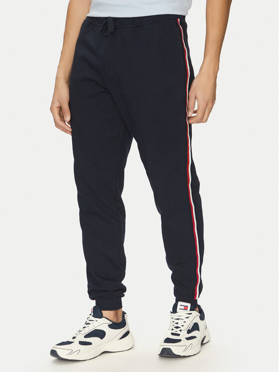 Tommy Hilfiger Долнище анцуг Global Stripe MW0MW38696 Тъмносин Regular Fit за Мъже цена