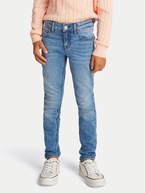 Tommy Hilfiger Дънки Nora KG0KG08403 Син Skinny Fit за Момичета цена