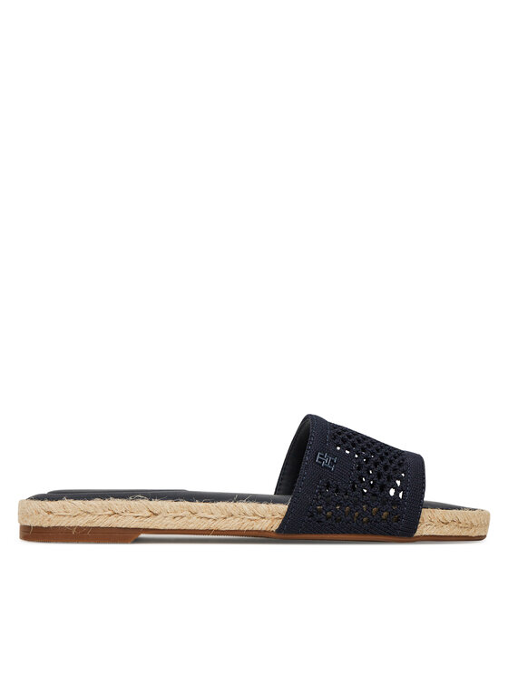 Tommy Hilfiger Еспадрили Knit Mesh Espadrille Flat Sandal FW0FW08744 Тъмносин за Жени цена