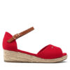Tommy Hilfiger Еспадрили Rope Wedge Sandal T3A7-32185-0048 S Червен за Момичета цена