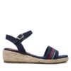 Tommy Hilfiger Еспадрили Rope Wedge Sandal T3A7-32777-0048 M Тъмносин за Момичета цена