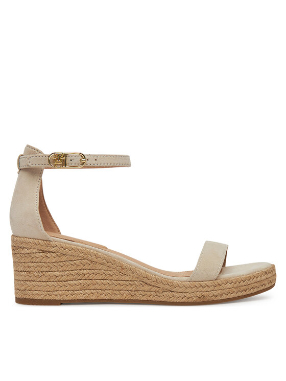 Tommy Hilfiger Еспадрили Suede Ankle Mid Wedge Espadrille FW0FW08479 Бежов за Жени цена