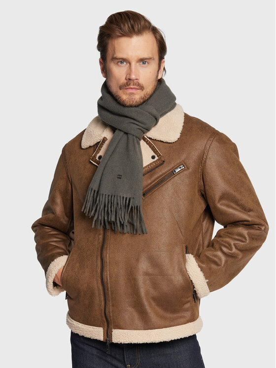 Tommy Hilfiger Зимен шал Elevated Plaque AM0AM10376 Сив за Мъже цена