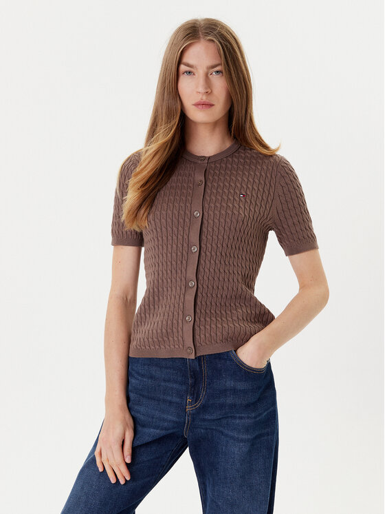 Tommy Hilfiger Кардиган WW0WW45707 Кафяв Slim Fit за Жени цена