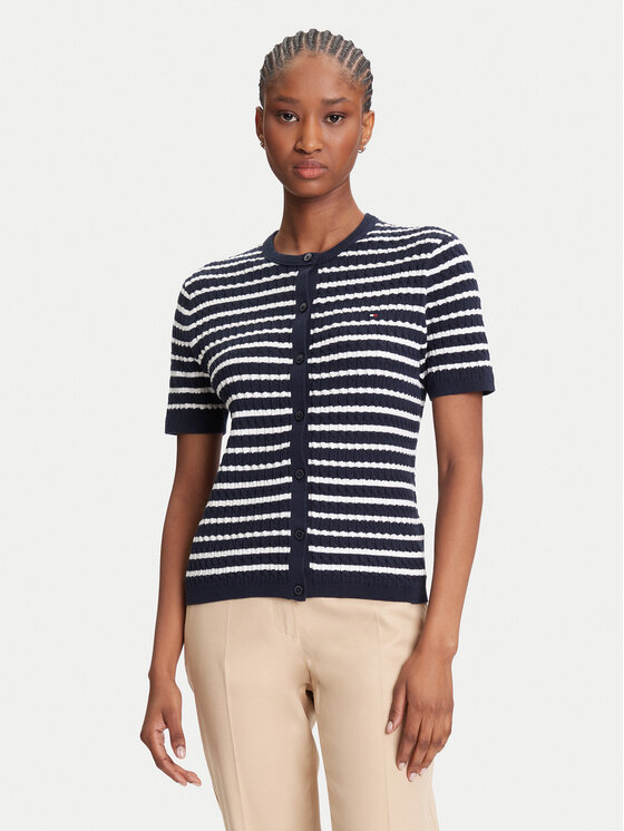 Tommy Hilfiger Кардиган WW0WW45707 Тъмносин Slim Fit за Жени цена