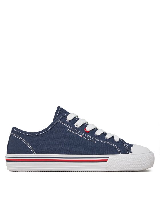Tommy Hilfiger Кецове Low Cut Lace Up Sneaker T3X9-33324-0890 S Тъмносин за Момчета цена