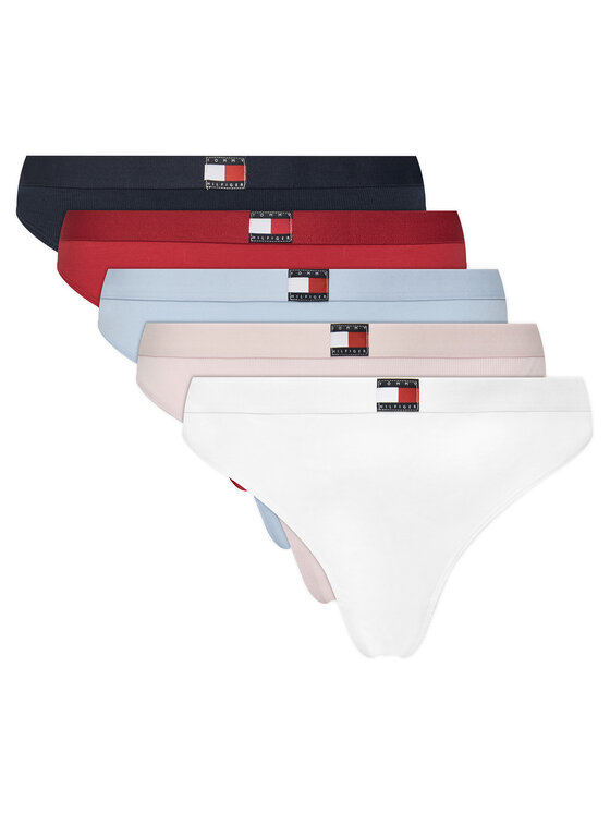 Tommy Hilfiger Комплект 5 чифта бикини тип прашка UW0UW05751 Цветен за Жени цена