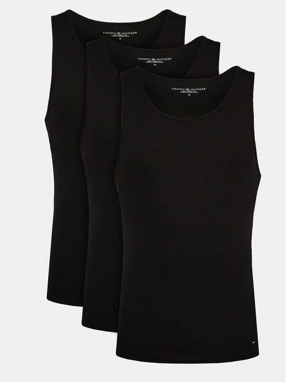 Tommy Hilfiger Комплект от 3 броя топове UM0UM03179 Черен Slim Fit за Мъже цена
