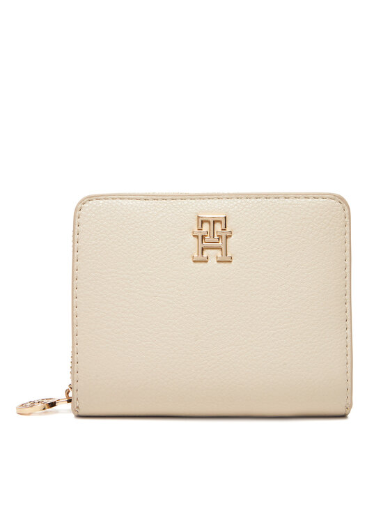 Tommy Hilfiger Малък дамски портфейл Th Distinct Med Za AW0AW17473 Екрю за Жени цена