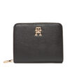 Tommy Hilfiger Малък дамски портфейл Th Distinct Med Za AW0AW17473 Черен за Жени цена
