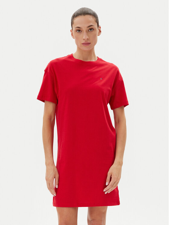 Tommy Hilfiger Нощница UW0UW05767 Червен Regular Fit за Жени цена