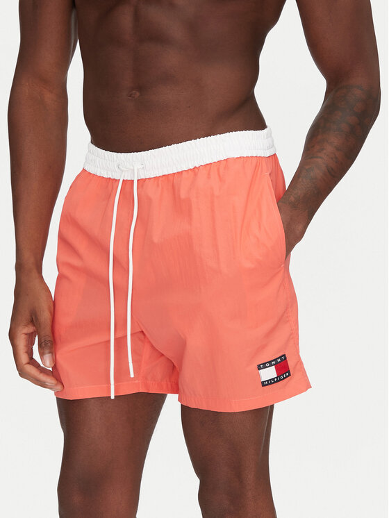Tommy Hilfiger Плувни шорти UM0UM03455 Розов Slim Fit за Мъже цена