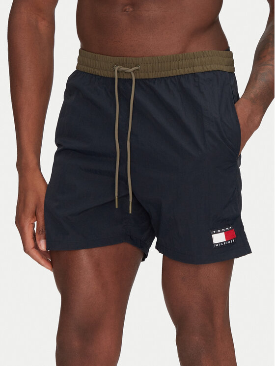 Tommy Hilfiger Плувни шорти UM0UM03455 Тъмносин Slim Fit за Мъже цена