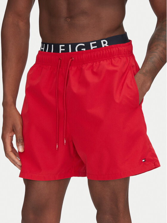 Tommy Hilfiger Плувни шорти UM0UM03489 Червен Regular Fit за Мъже цена