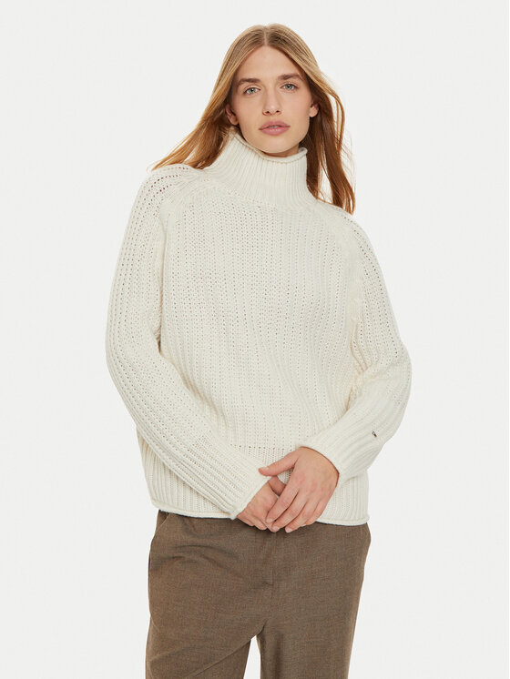 Tommy Hilfiger Поло WW0WW44111 Екрю Regular Fit за Жени цена