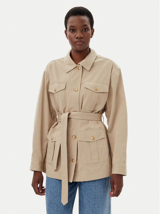 Tommy Hilfiger Преходно яке WW0WW45933 Бежов Regular Fit за Жени цена