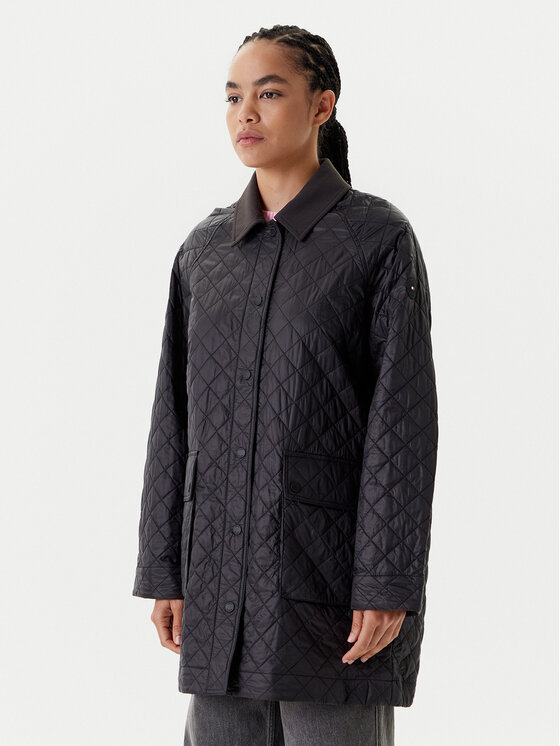 Tommy Hilfiger Преходно яке WW0WW46448 Черен Regular Fit за Жени цена