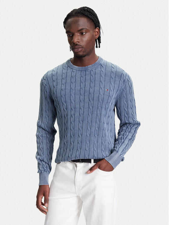 Tommy Hilfiger Пуловер Classic MW0MW39524 Светлосиньо Regular Fit за Мъже цена