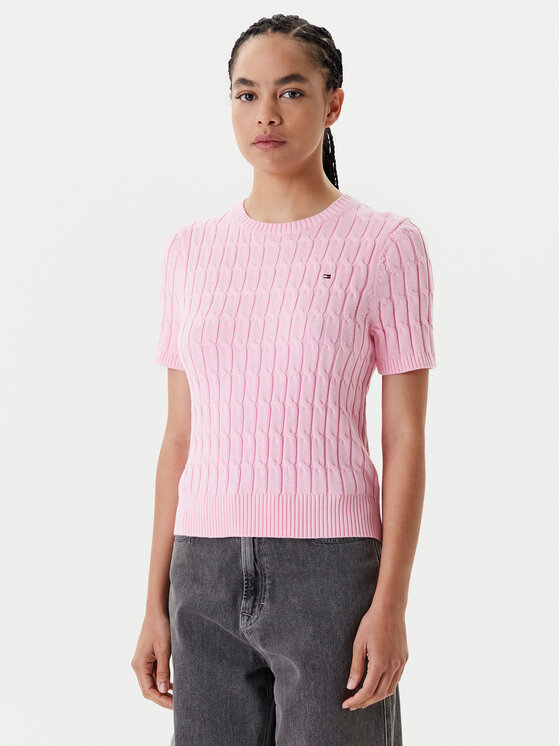 Tommy Hilfiger Пуловер WW0WW45656 Розов Regular Fit за Жени цена
