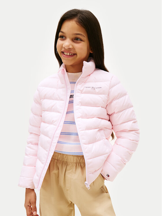 Tommy Hilfiger Пухено яке Essential KS0KS00652 S Розов Regular Fit за Момичета цена