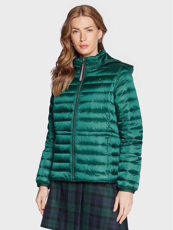 Tommy Hilfiger Пухено яке Feminne WW0WW37264 Зелен Regular Fit за Жени цена