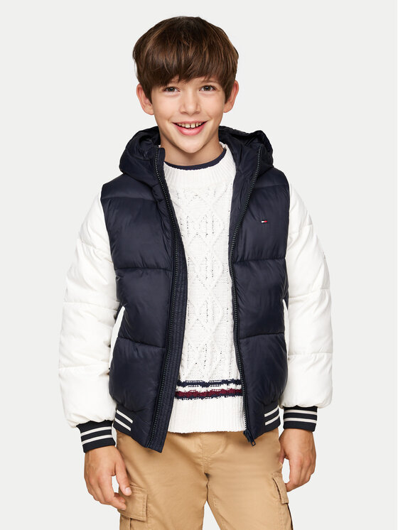 Tommy Hilfiger Пухено яке KB0KB09465 M Тъмносин Regular Fit за Момчета цена