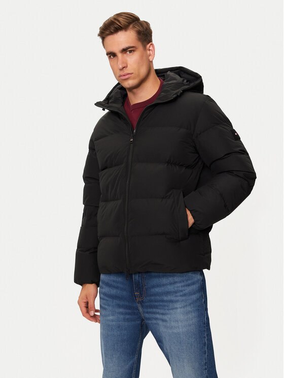 Tommy Hilfiger Пухено яке MW0MW36599 Черен Regular Fit за Мъже цена