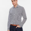 Tommy Hilfiger Риза Cl Knitted Stripe Sf Shirt MW0MW34229 Тъмносин Slim Fit за Мъже цена