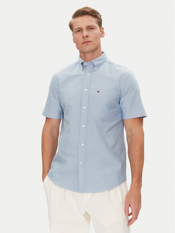 Tommy Hilfiger Риза Heritage MW0MW36272 Светлосиньо Regular Fit за Мъже цена