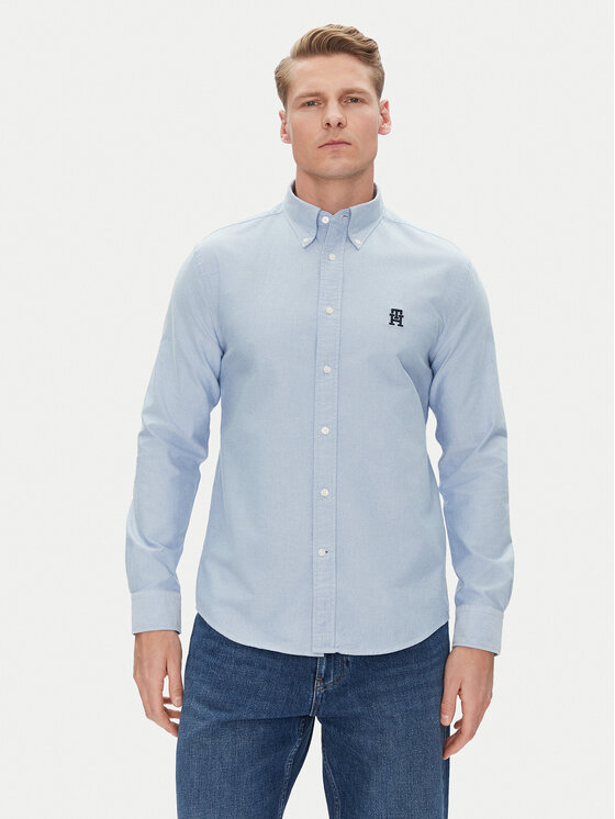 Tommy Hilfiger Риза Heritage MW0MW39235 Светлосиньо Regular Fit за Мъже цена