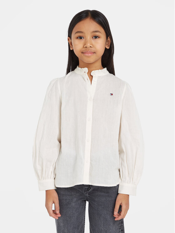 Tommy Hilfiger Риза KG0KG07620 Бял Regular Fit за Момичета цена