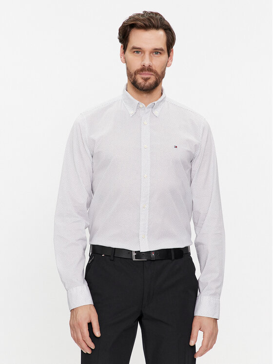 Tommy Hilfiger Риза MW0MW33762 Бял Regular Fit за Мъже цена