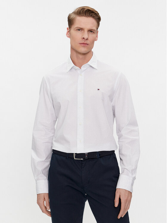 Tommy Hilfiger Риза MW0MW34018 Бял Regular Fit за Мъже цена