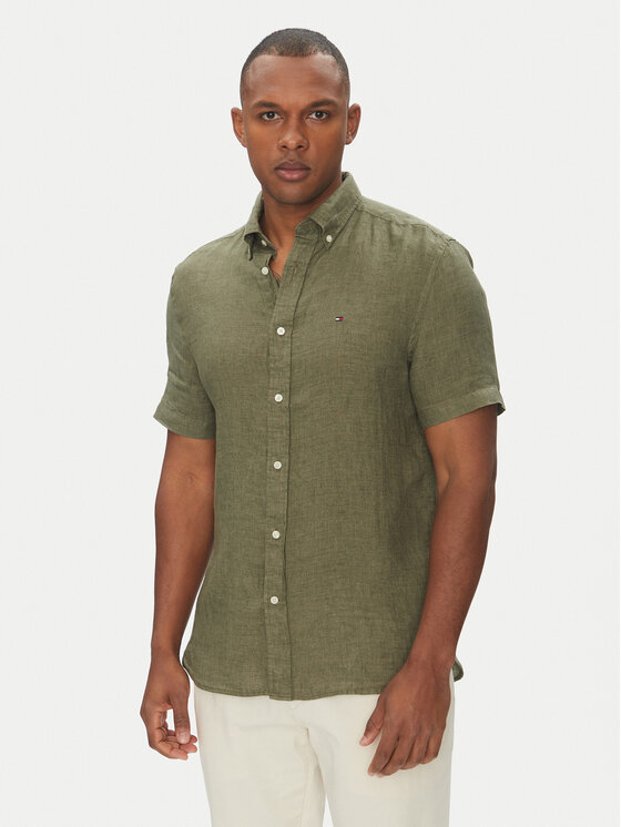 Tommy Hilfiger Риза MW0MW35207 Зелен Regular Fit за Мъже цена