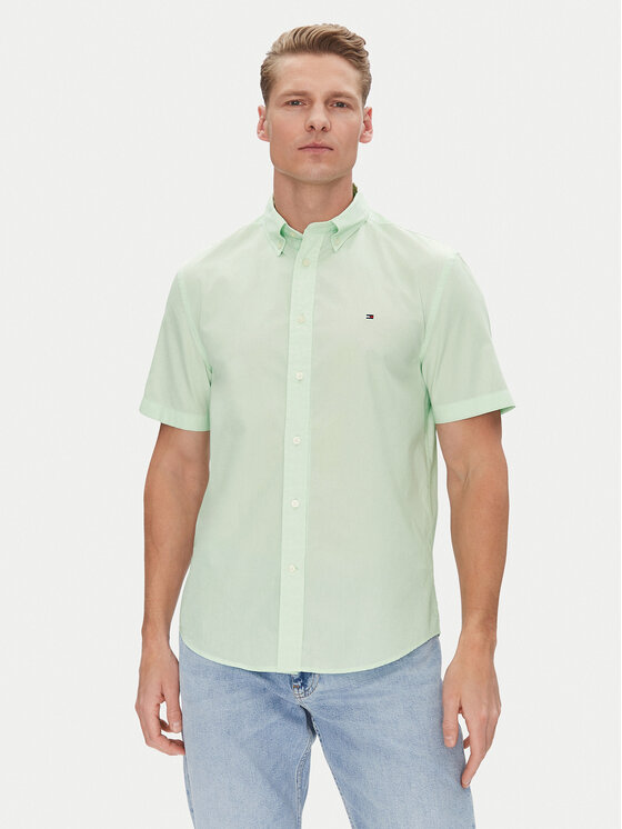 Tommy Hilfiger Риза MW0MW37584 Зелен Regular Fit за Мъже цена