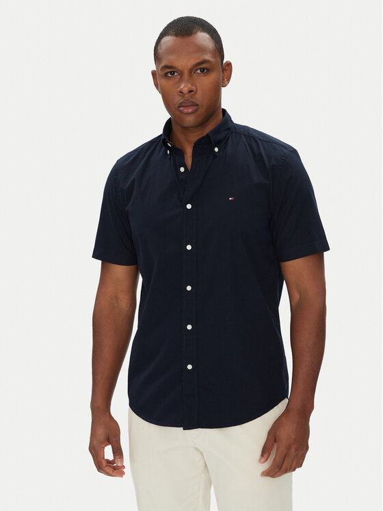 Tommy Hilfiger Риза MW0MW37584 Тъмносин Regular Fit за Мъже цена