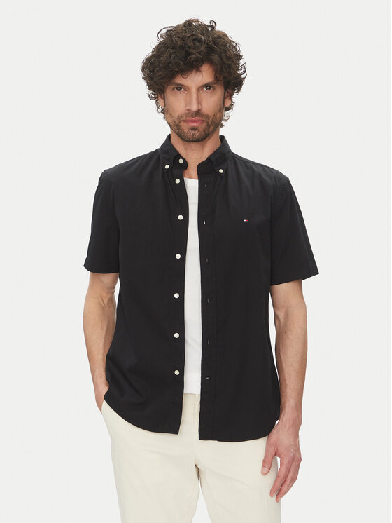 Tommy Hilfiger Риза MW0MW37584 Черен Regular Fit за Мъже цена