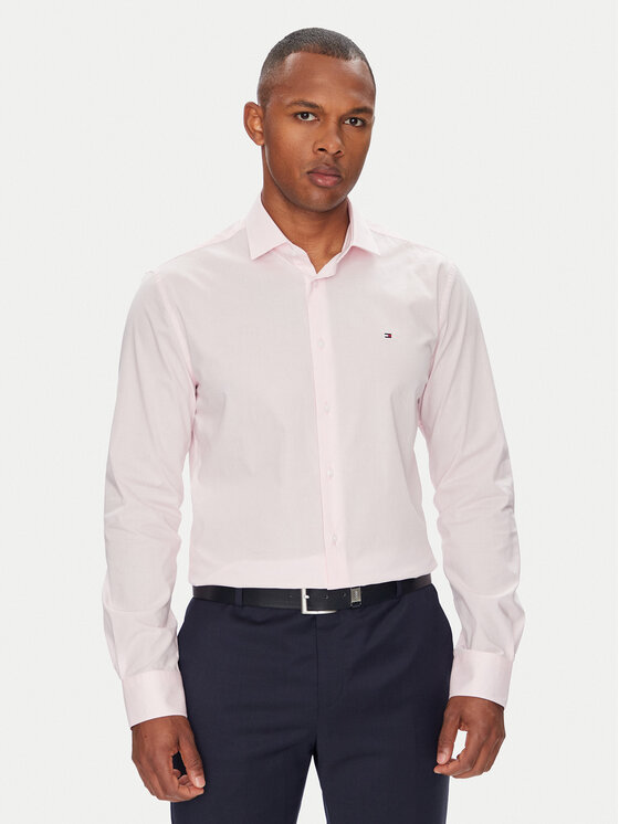 Tommy Hilfiger Риза MW0MW38347 Розов Slim Fit за Мъже цена