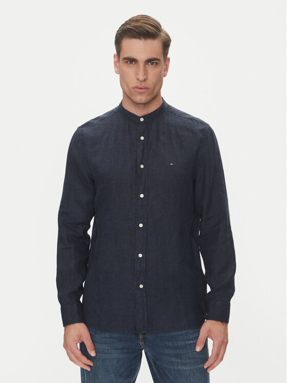 Tommy Hilfiger Риза MW0MW39271 Тъмносин Regular Fit за Мъже цена